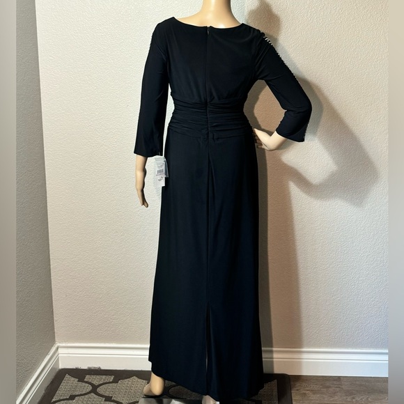 NWT Ignite Evenings Black Maxi Dress Size 6 - Picture 8 of 13